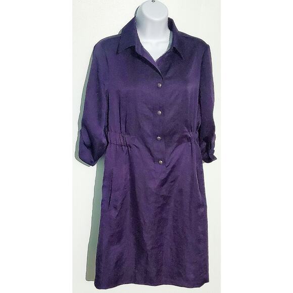 The Limited Vintage Womens Purple Utility Dress Size Medium Minimalist Office - Picture 1 of 7